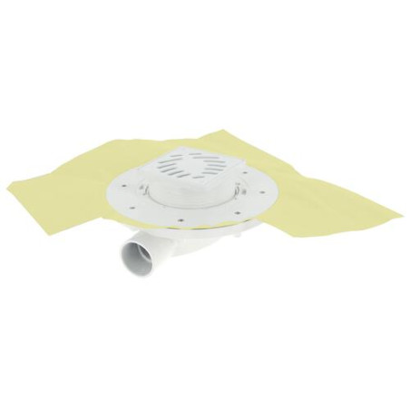 Siphon faible hauteur Ø40, DOCIA®XS Magnetech® avec grille PVC 10x10 cm