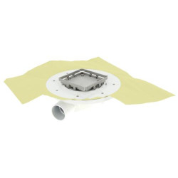 Siphon faible hauteur Ø40, DOCIA®XS Magnetech® avec grille inox à carreler