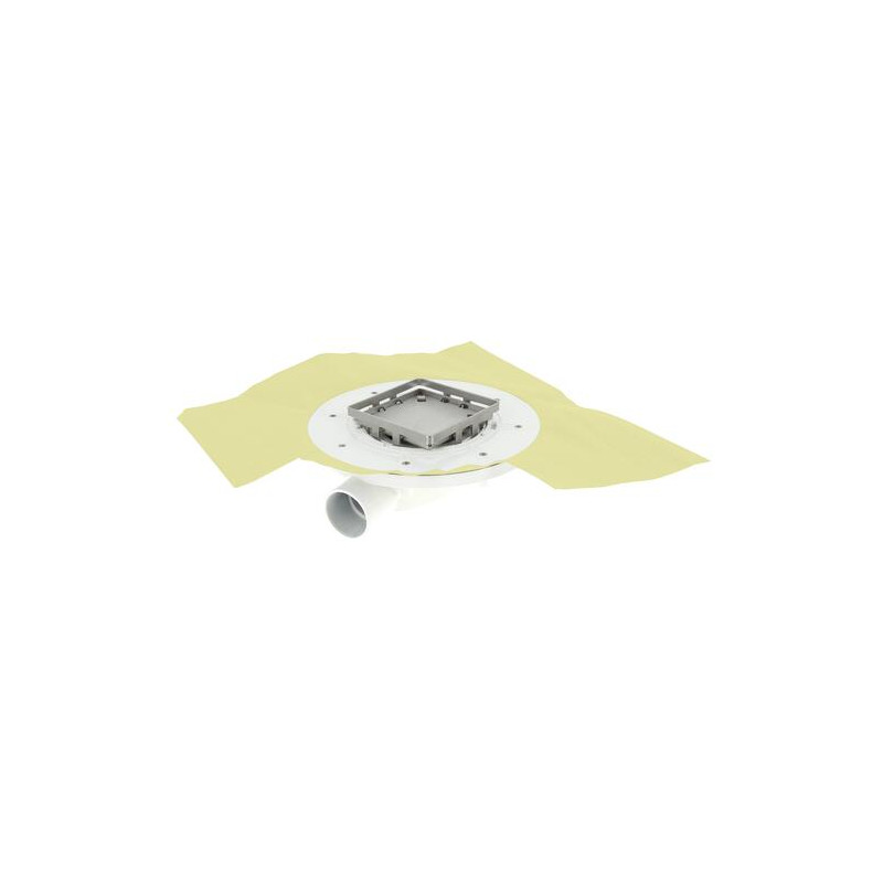 Siphon faible hauteur Ø40, DOCIA®XS Magnetech® avec grille inox à carreler