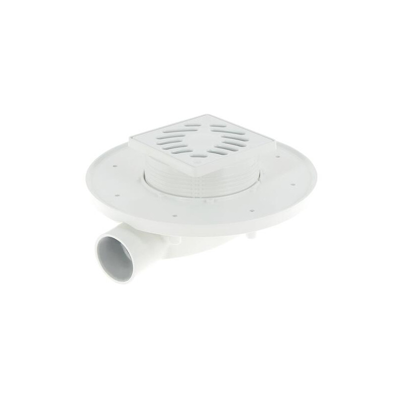 Siphon a carr.faible haut.gr PVC 10x10