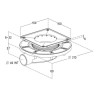 Siphon faible hauteur Ø40, DOCIA®XS Magnetech® cadre grille 15x15 cm, avec natte