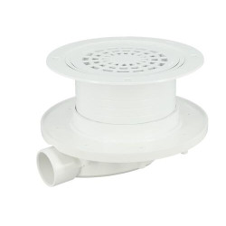 Siphon MAGNETECH® pour sol souple, avec grille PVC, clapet et contre-clapet