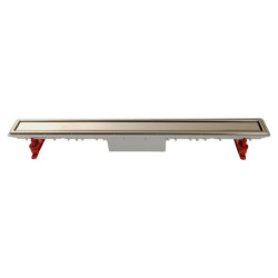 Caniveau de douche DOCIA® Systèmes, avec grille réversible l. 50 mm - réf. SICAN90R