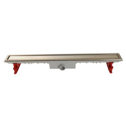 Caniveau de douche DOCIA® Systèmes, avec grille réversible l. 50 mm - réf. SICAN90R