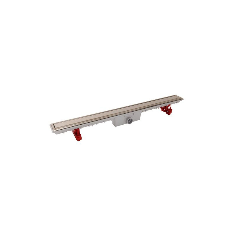 DOCIA® Systèmes, avec grille réversible l. 50 mm, longueur corps 990 mm, sortie ø 40 femelle à coller