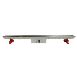 Caniveau de douche DOCIA® Systèmes, avec grille réversible l. 50 mm - réf. SICAN100R