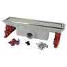 Caniveau douche 390mm d40 + grille reversible