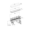 Caniveau douche 390mm d40 + grille reversible