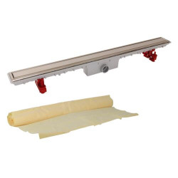 Caniveau douche 990mm d40 grille rever+natte