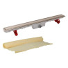 Caniveau douche 990mm d40 grille rever+natte