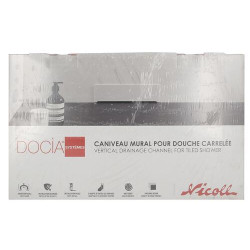 Corps de caniveaux de douche mural DOCIA®XS, faible hauteur 98,5 à 145 mm
