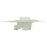 Siphon Ø40 DOCIA® avec cadre et grille PVC blanc 10x10 cm