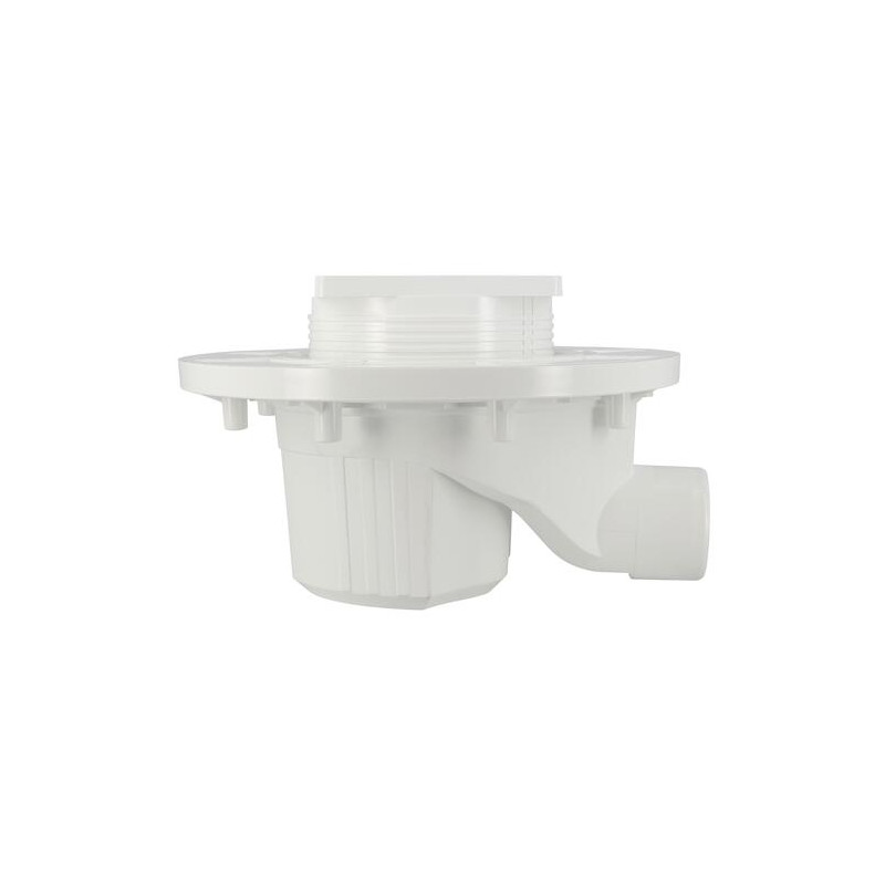 Siphon/carré. s/horiz.grille PVC 10x10