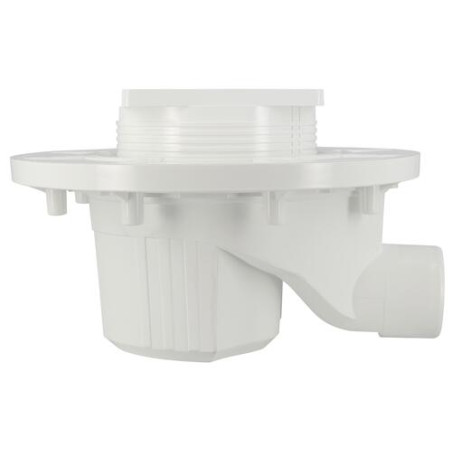 Siphon/carré. s/horiz.grille PVC 10x10