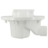 Siphon/carré. s/horiz.grille PVC 10x10