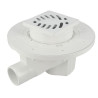 Siphon/carré. s/horiz.grille PVC 10x10
