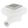 Siphon DOCIA® pour sols carrelés, avec grille, sortie horizontale - réf. SICAX10IHC