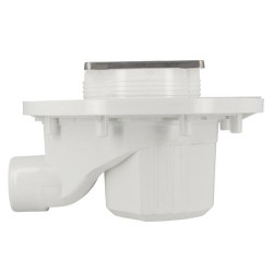 Siphon DOCIA® pour sols carrelés, avec grille, sortie horizontale - réf. SICAX10IHC