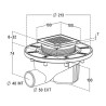 Siphon DOCIA® pour sols carrelés, avec grille, sortie horizontale - réf. SICAX10IHC