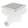 Siphon DOCIA® pour sols carrelés, avec grille, sortie horizontale - réf. SICAX15IHC