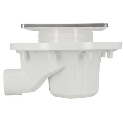 Siphon DOCIA® pour sols carrelés, avec grille, sortie horizontale - réf. SICAX15IHC