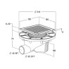 Siphon DOCIA® pour sols carrelés, avec grille, sortie horizontale - réf. SICAX15IHC
