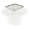 Siphon pour carré s/vert.cadre inox 10x10