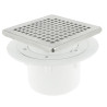 Siphon pour carré. s/vert.cadre+gr. carré inox