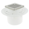 Siphon pour carré s/vert.cadre+gr carré inox - réf. SICAX10IVC