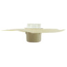 Siphon pour carré. s/vert.gr.10x10 PVC + natte