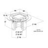 Siphon pour carré s/vert.cadre+gr.a.carr+natte