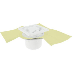 Siphon pour carré. s/vert.gr pvc15x15+natte