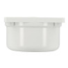 Siphonnette sortie verticale avec grille carrée 10x10 mm en PVC blanc