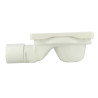 Siphonnette 15x15, grill PVC blanc design palmier, sortie horizontale Ø 40/50 mm
