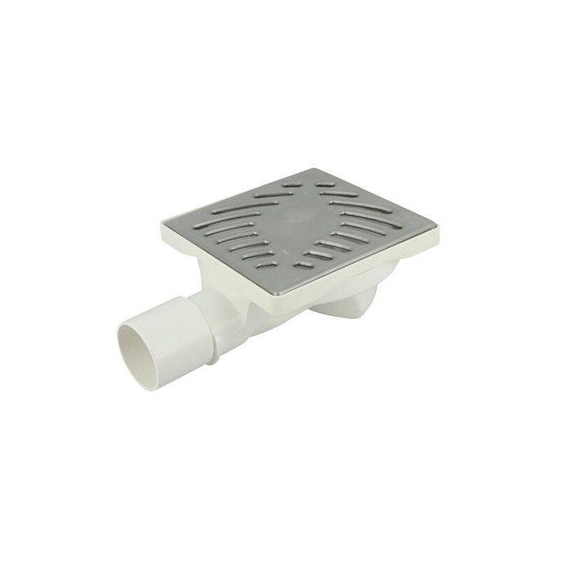 15x15, grill inox design palmier, horizontale, Ø 40/50 mm
