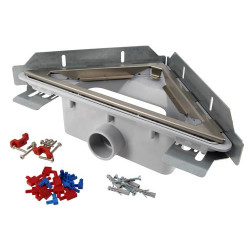 Corps de siphon d'angle DOCIA® Systèmes, avec cadre, sans grille