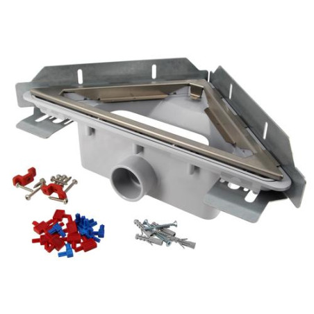 Corps de siphon d'angle DOCIA® Systèmes, avec cadre, sans grille