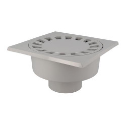 Siphon cour 25x25 sort.110 gris clair