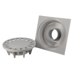 Siphon cour 25x25 sort.110 gris clair
