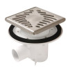 Siphon 15x15 s.horizontale Ø50 pour rac inox