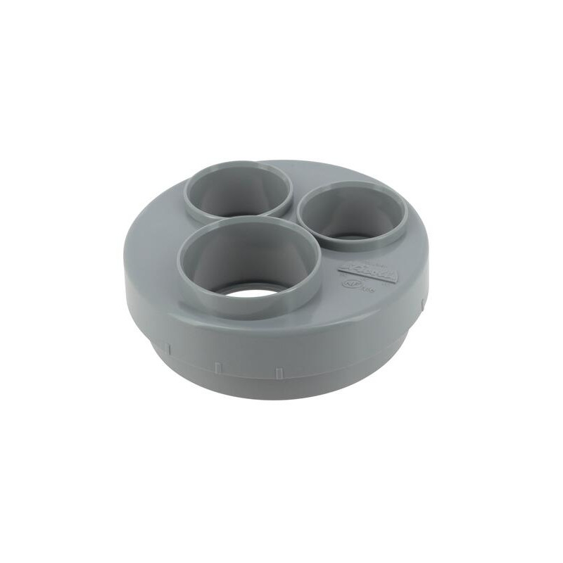Tampon de réduction triple, mâle-femelle, Ø 109/50/40/40 mm D/d, PVC à coller
