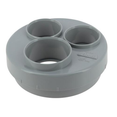 Tampon de réduction triple, mâle-femelle, Ø 109/50/40/40 mm D/d, PVC à coller