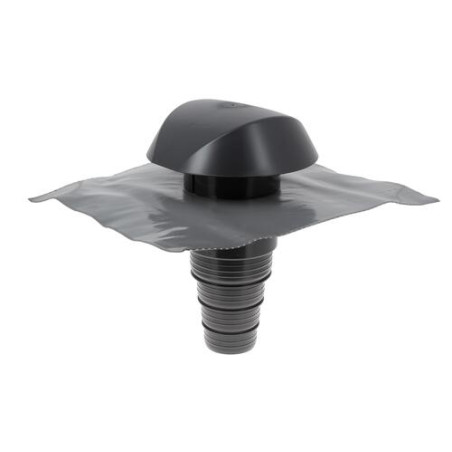 Chapeau de ventilation à coller, multi-diamètre, 60 x 60 cm, Ø 160, anthracite