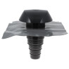 Chapeau de ventilation à coller, multi-diamètre, 60 x 60 cm, Ø 160, anthracite