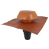Chapeau de ventilation à coller, multi-diamètre, 60 x 60 cm, Ø 160, terracotta
