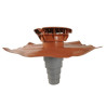 Chapeau aéraulique à coller, multi-diamètre, 60 x 60 cm, Ø 160, terracotta