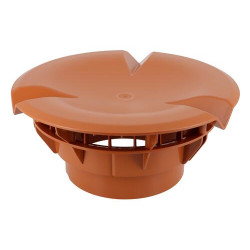 Chapeau aerauliqu.simple pour vmc d160 terracott