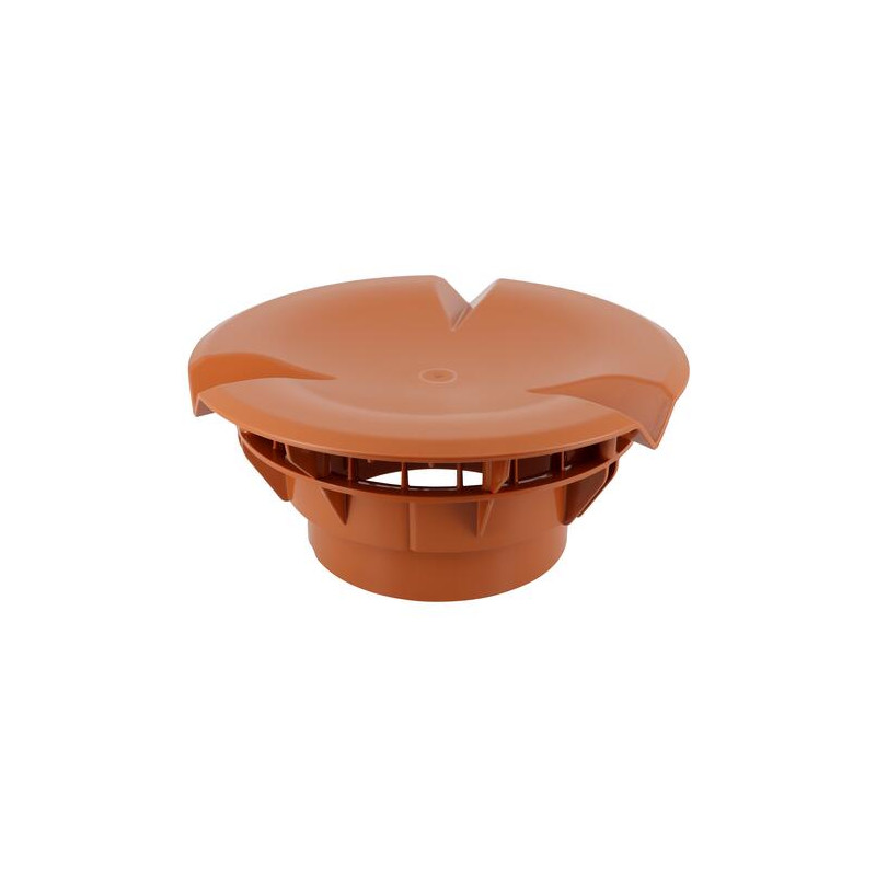 Chapeau aerauliqu.simple pour vmc d160 terracott