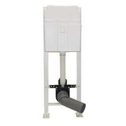 Pack VIRTUO® One Bâti-support, autoportant, avec plaque BOUTONS RONDS blanc brill