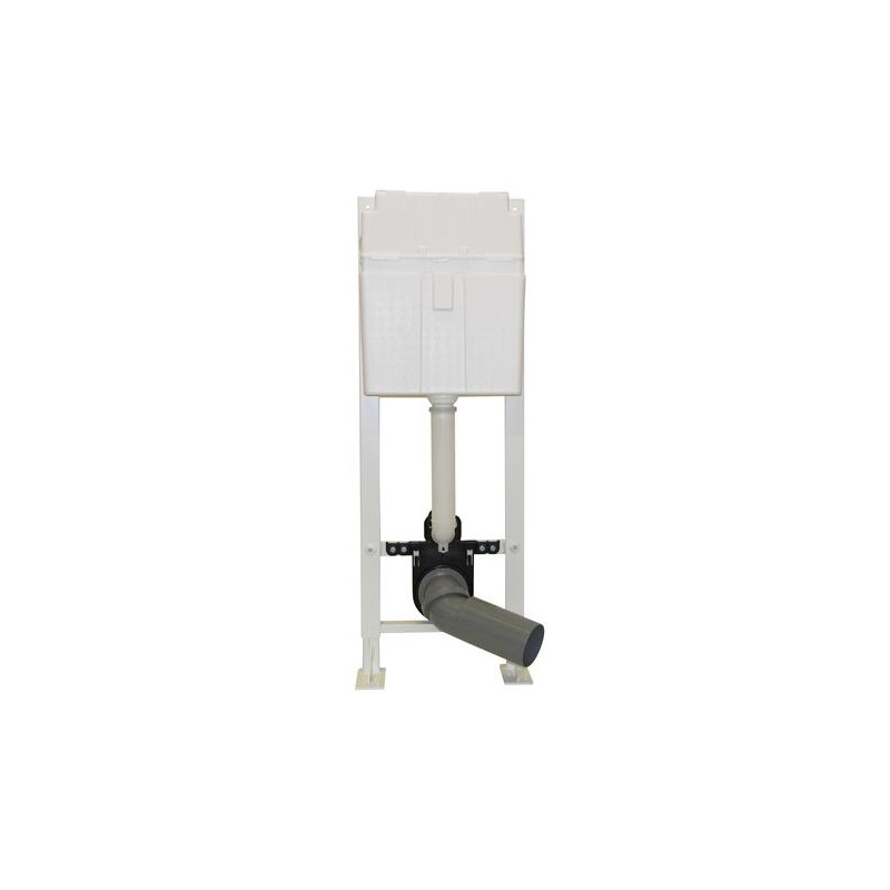 Pack VIRTUO® One Bâti-support, autoportant, avec plaque BOUTONS RONDS blanc brill